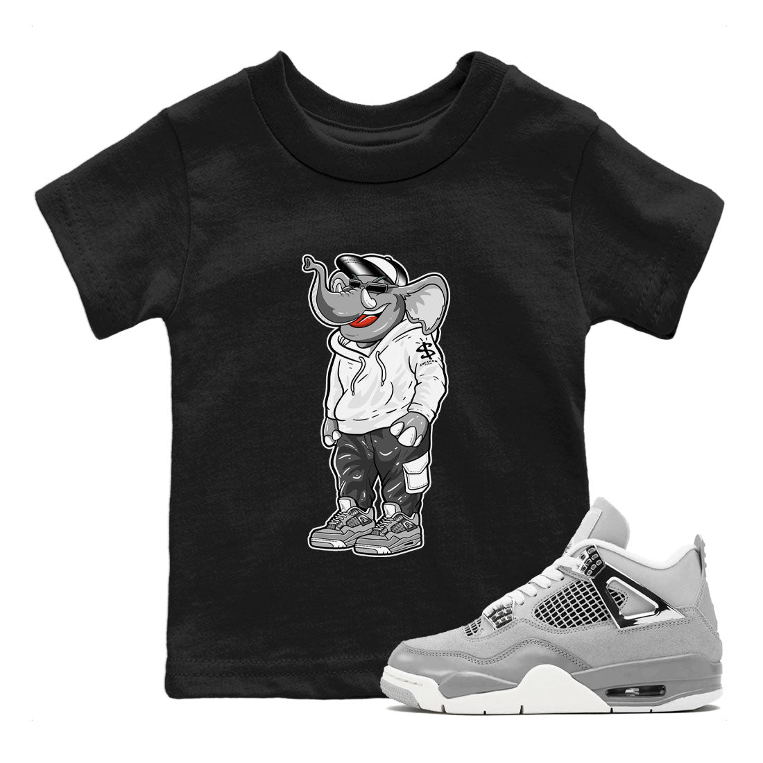 snkmatch Elephant snkmatch Tee Kids - Air Jordan 4 Frozen Moments