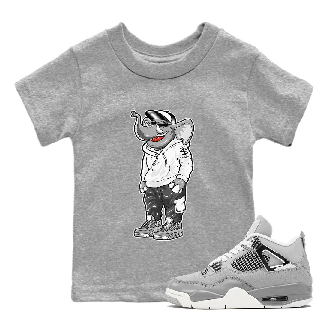 snkmatch Elephant snkmatch Tee Kids - Air Jordan 4 Frozen Moments
