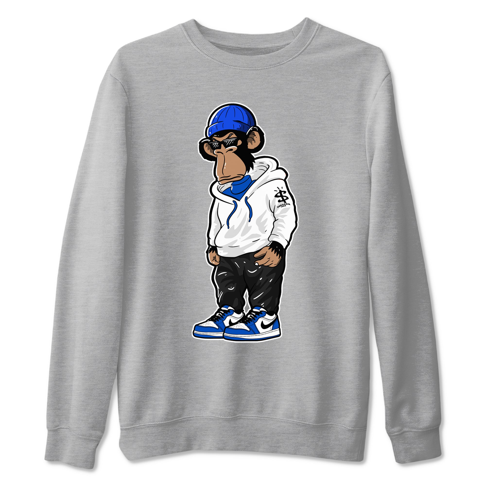 snkmatch Monkey snkmatch Tees - Air Jordan 1 Game Royal