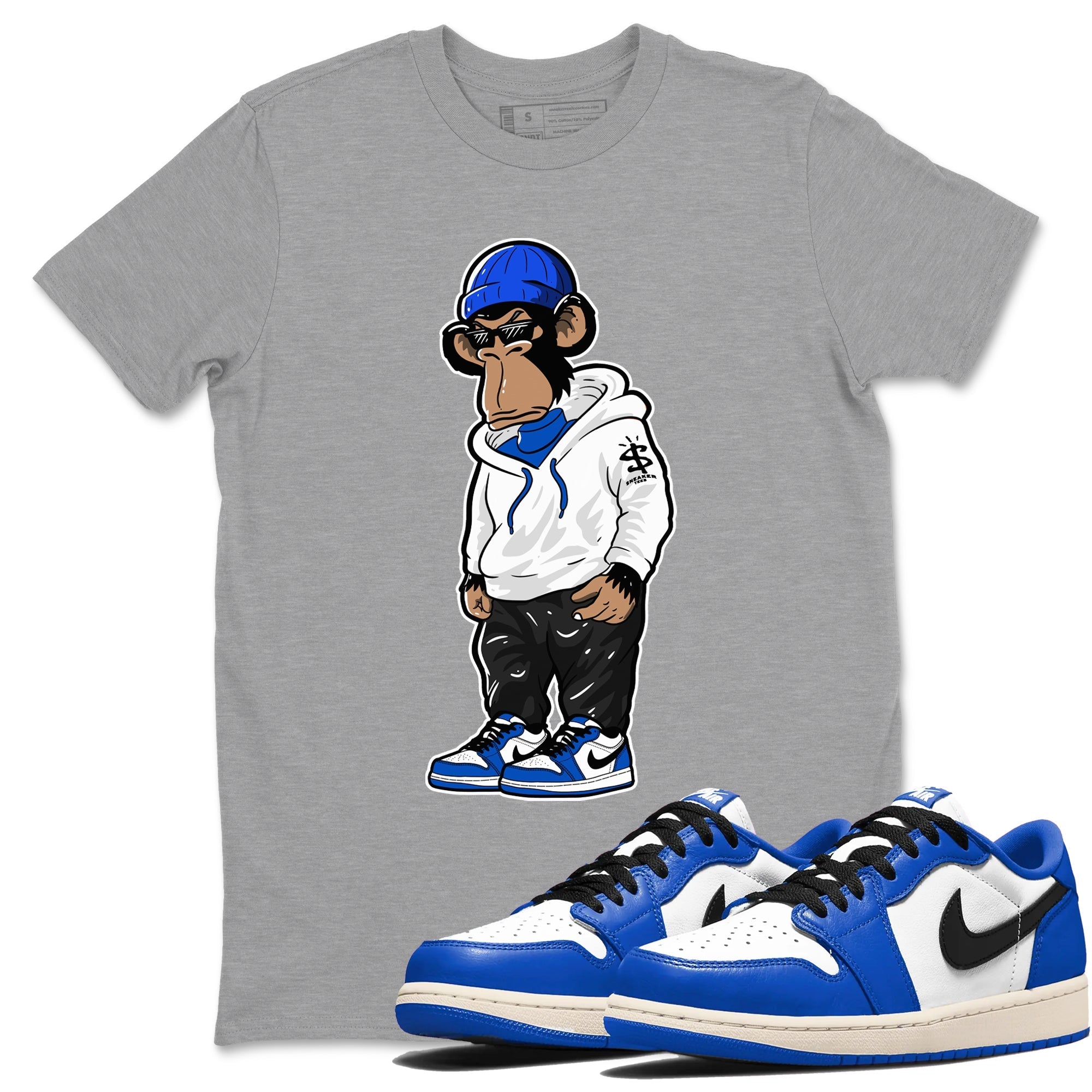 snkmatch Monkey snkmatch Tees - Air Jordan 1 Game Royal
