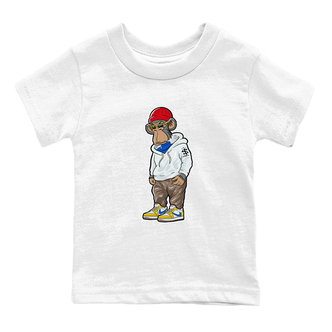 snkmatch Monkey snkmatch Tees Kids - Air Jordan 1 Travis Scott Canary