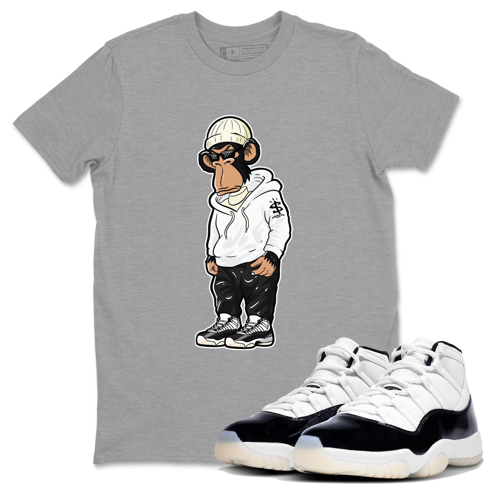 snkmatch Monkey snkmatch Tees - Air Jordan 11 Gratitude