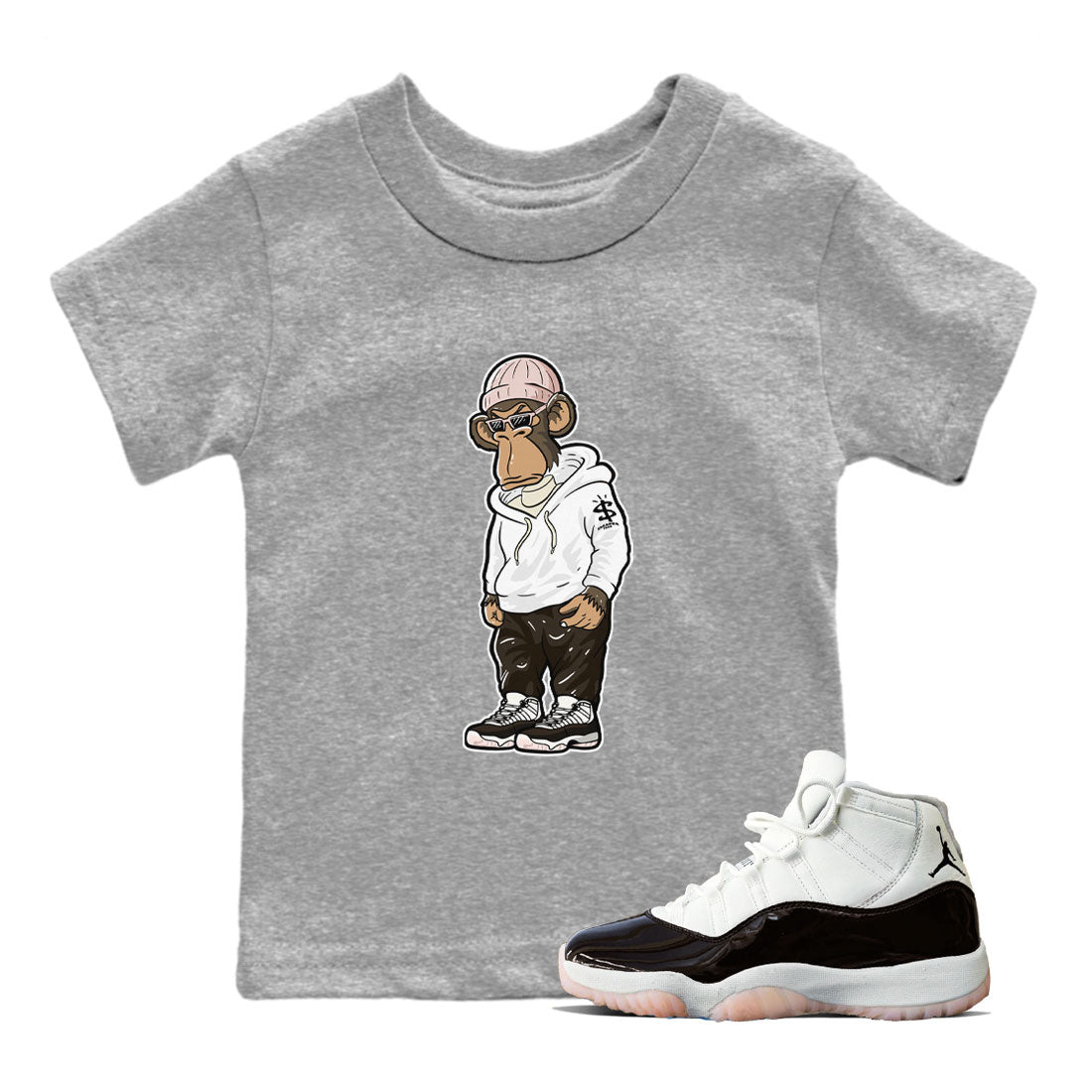 snkmatch Monkey snkmatch Tee Kids - Air Jordan 11 Neapolitan