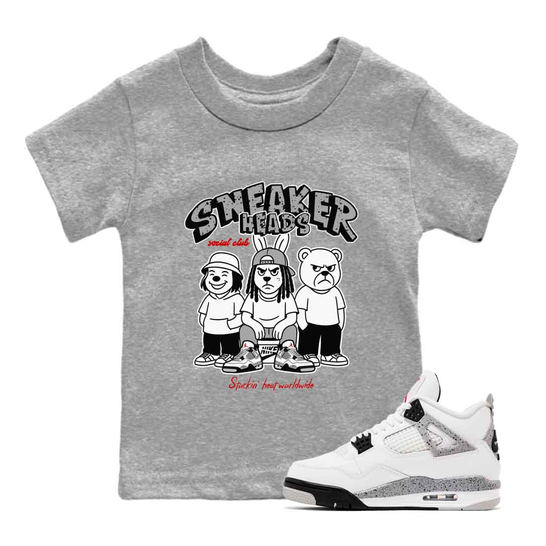 snkmatch Social Club snkmatch Tees Kids - Air Jordan 4 White Cement