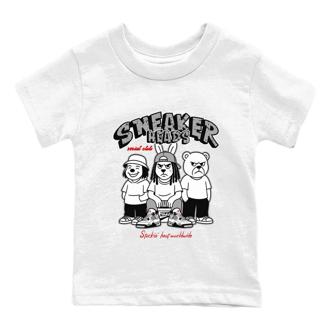 snkmatch Social Club snkmatch Tees Kids - Air Jordan 4 White Cement