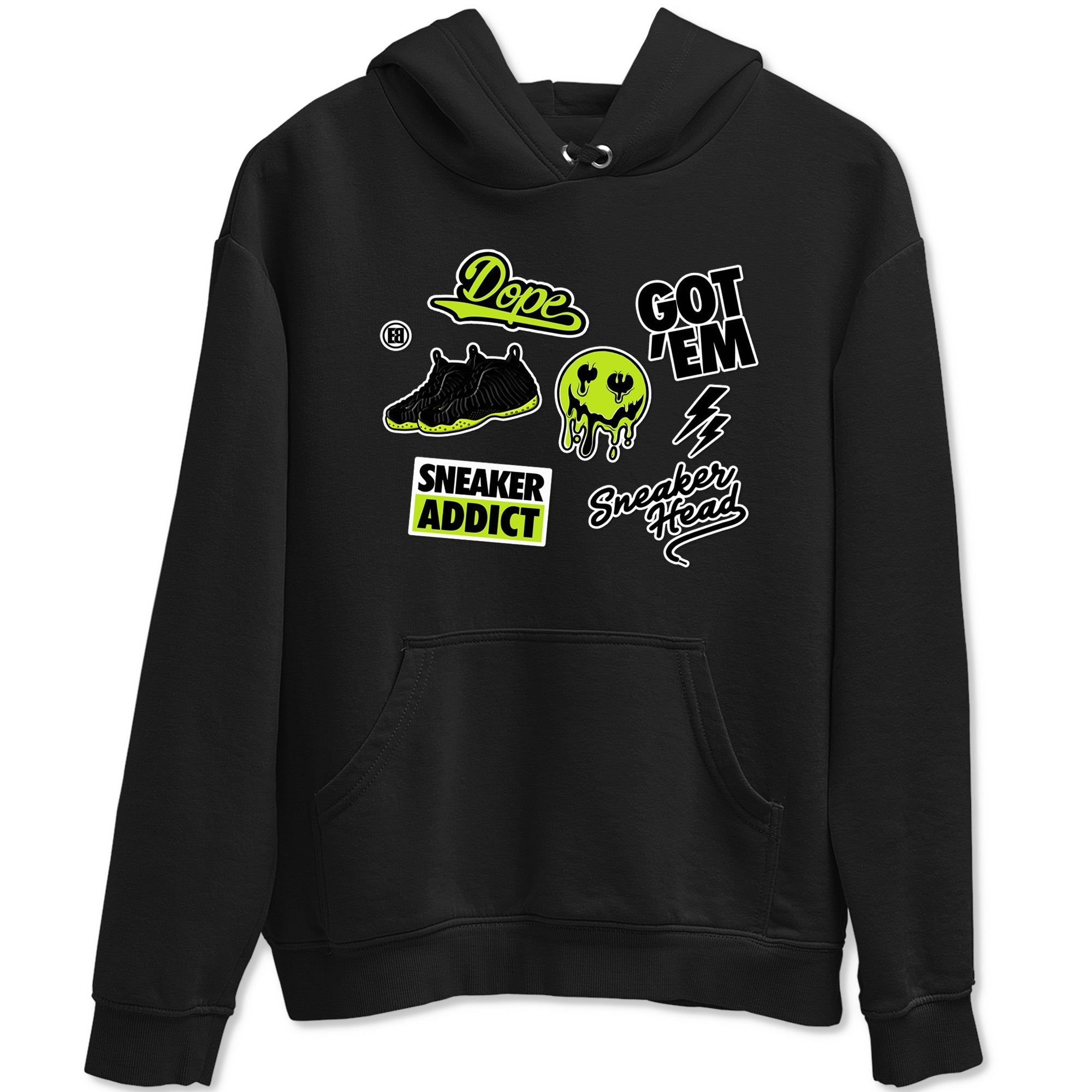 snkmatch Sticker snkmatch Tees - Air Foamposite One Black Volt