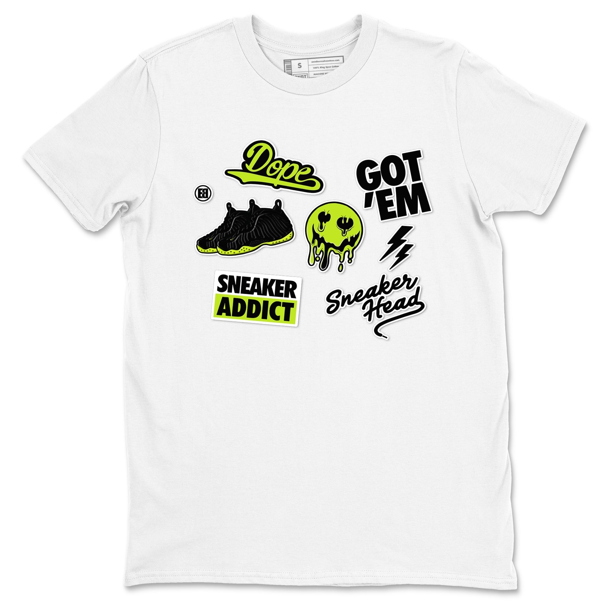 snkmatch Sticker snkmatch Tees - Air Foamposite One Black Volt