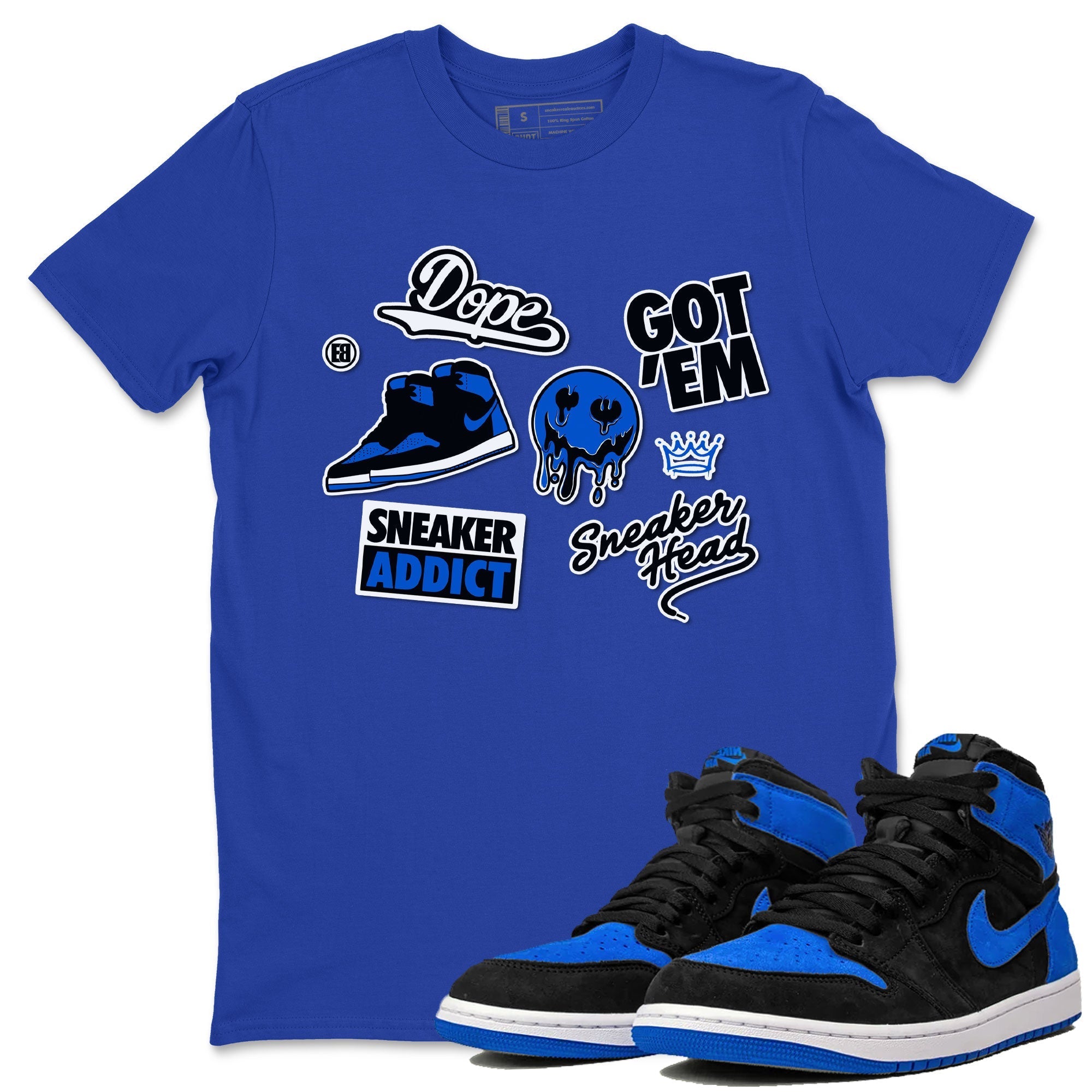 Sneakerhead Sticker SNRT Sneaker Tee - Air Jordan 1 Royal Reimagined