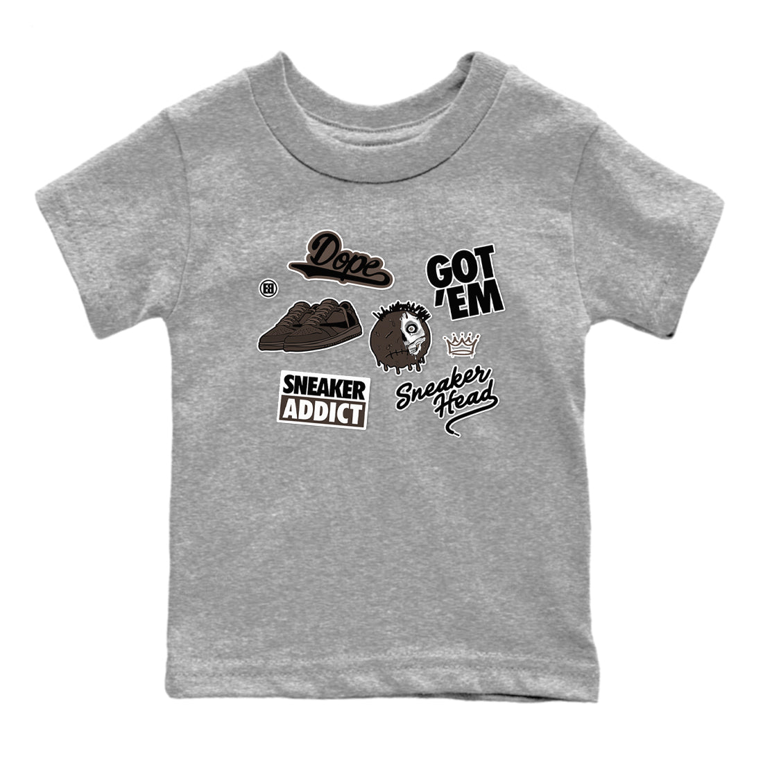 snkmatch Sticker snkmatch Tees Kids - Air Jordan 1 Travis Scott Velvet Brown