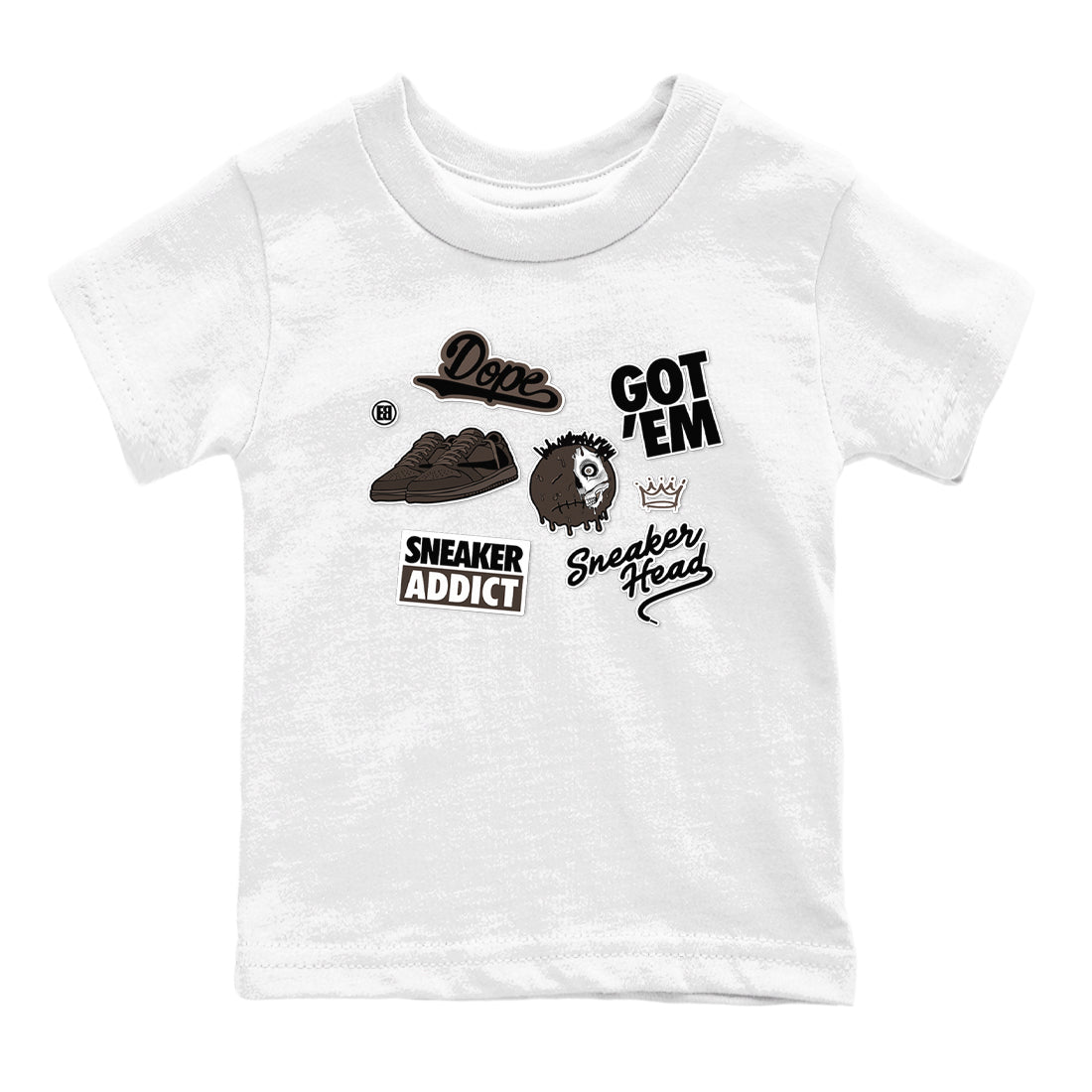 snkmatch Sticker snkmatch Tees Kids - Air Jordan 1 Travis Scott Velvet Brown