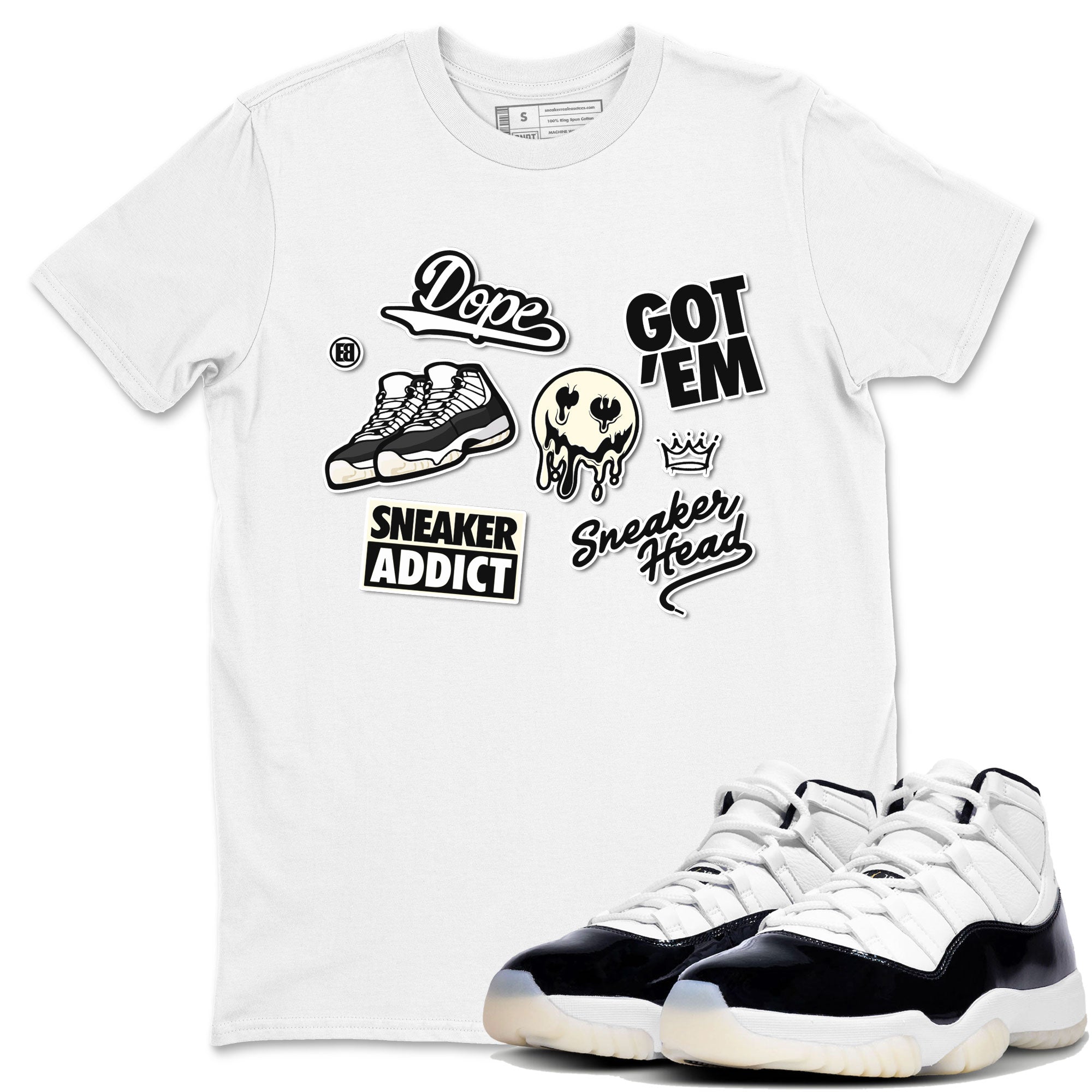 Sneakerhead Sticker SNRT Sneaker Tee - Air Jordan 11 Gratitude