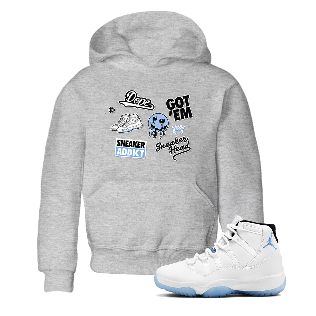 snkmatch Sticker snkmatch Tees Kids - Air Jordan 11 Legend Blue