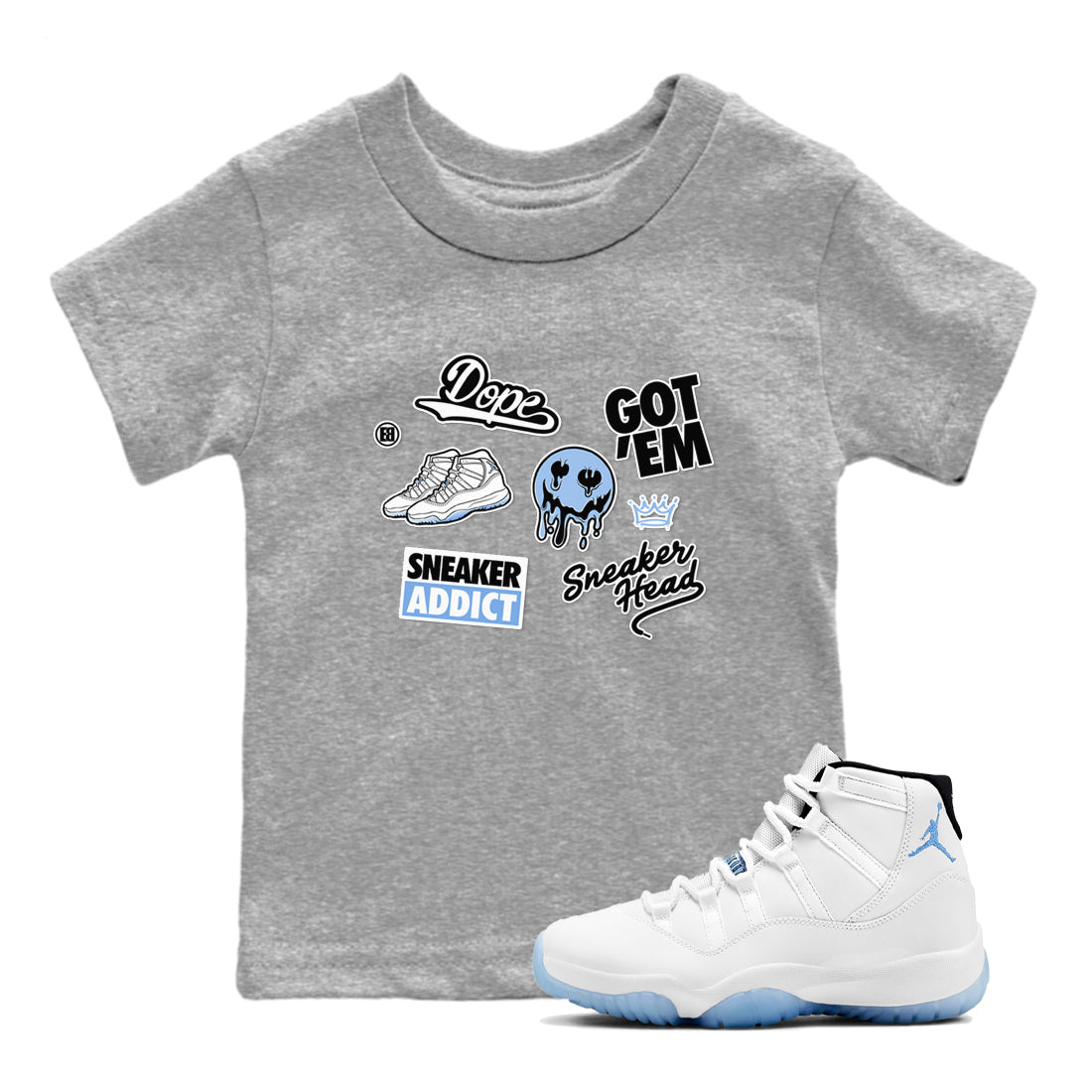 snkmatch Sticker snkmatch Tees Kids - Air Jordan 11 Legend Blue