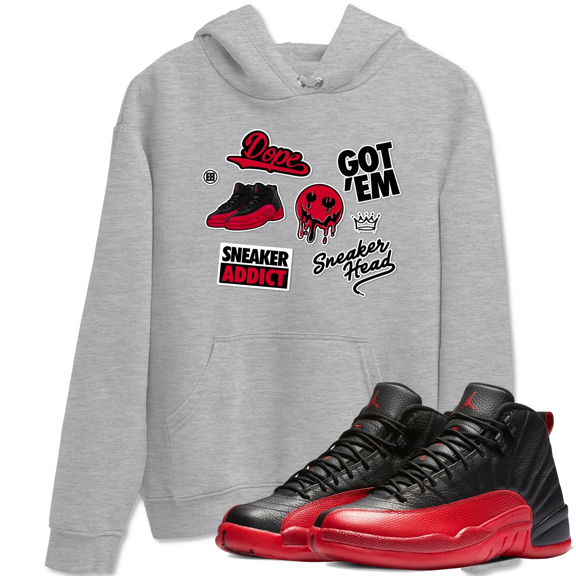 snkmatch Sticker snkmatch Tees - Air Jordan 12 Flu Game