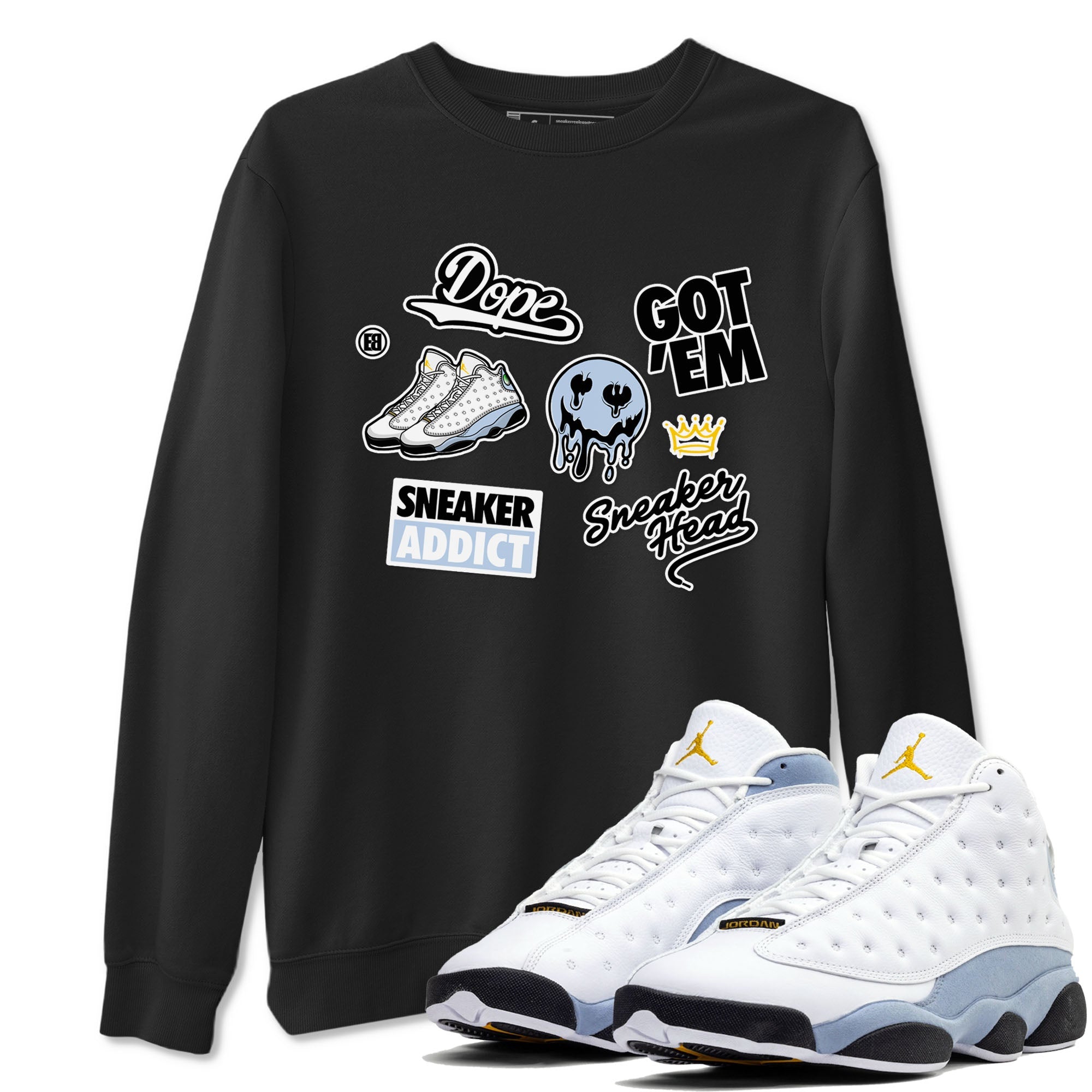 snkmatch Sticker snkmatch Tees - Air Jordan 13 Blue Grey