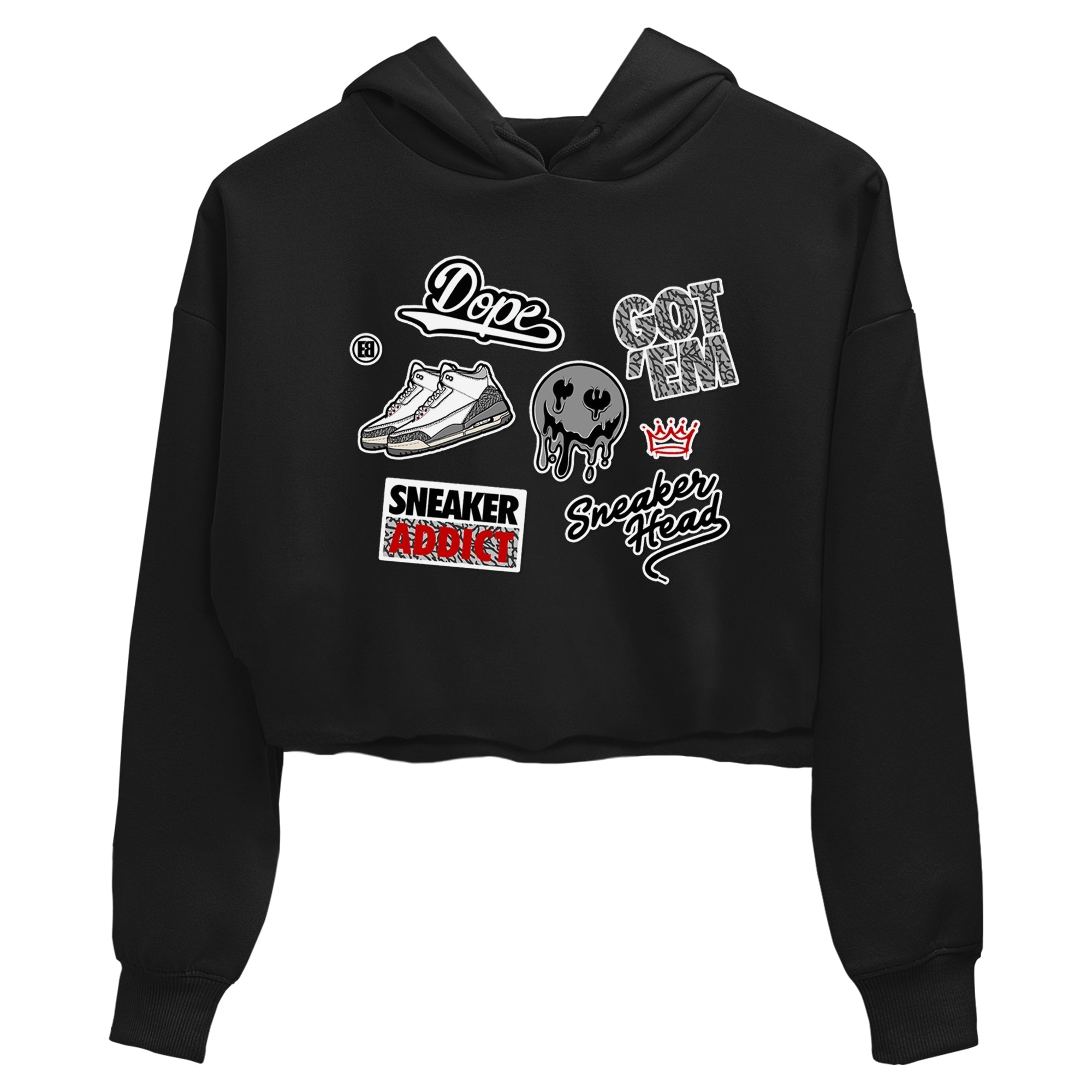 snkmatch Sticker snkmatch Women's Top - Air Jordan 3 Cement Grey