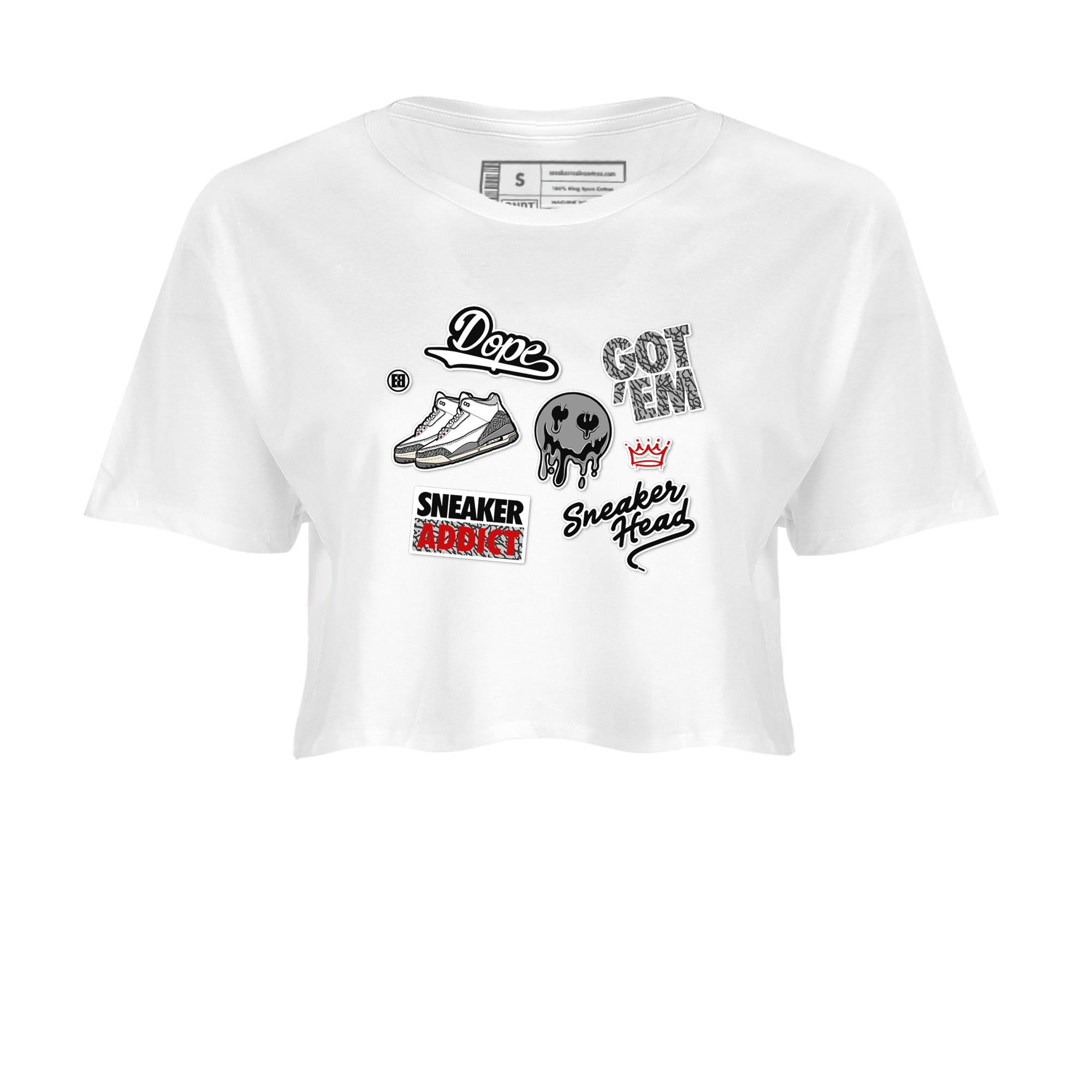 snkmatch Sticker snkmatch Women's Top - Air Jordan 3 Cement Grey