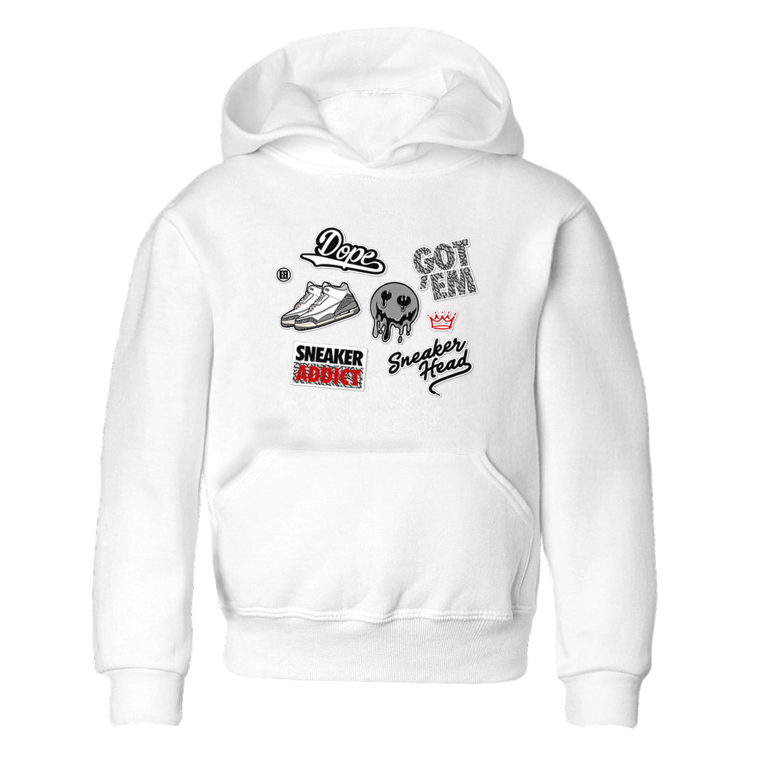 snkmatch Sticker snkmatch Tees Kids - Air Jordan 3 Cement Grey