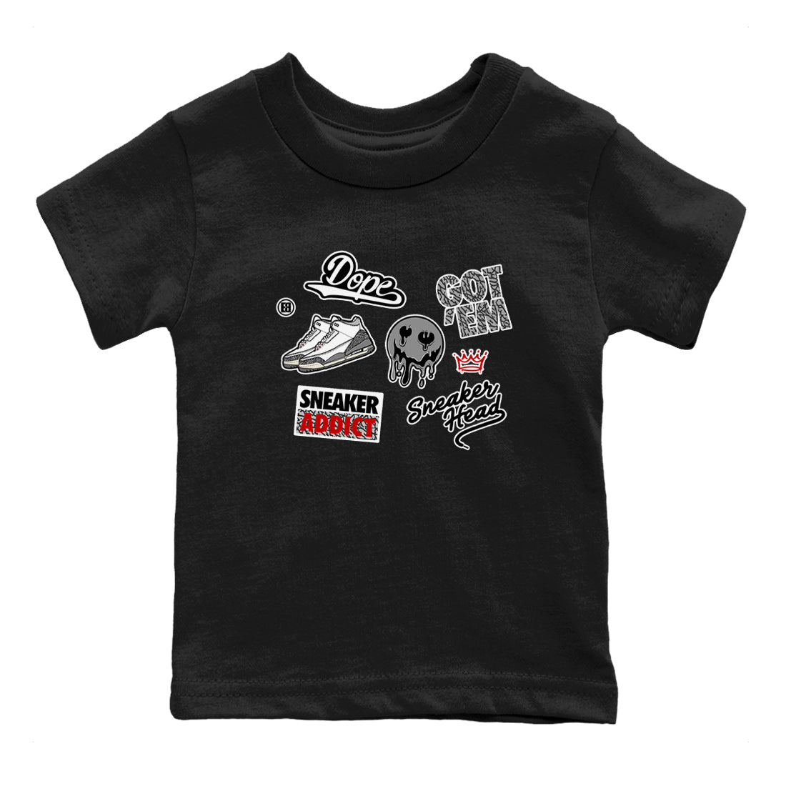 snkmatch Sticker snkmatch Tees Kids - Air Jordan 3 Cement Grey