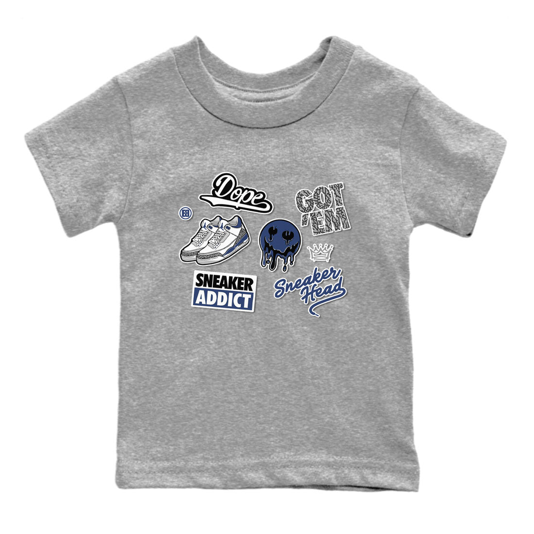 snkmatch Sticker snkmatch Tees Kids - Air Jordan 3 Midnight Navy 2023