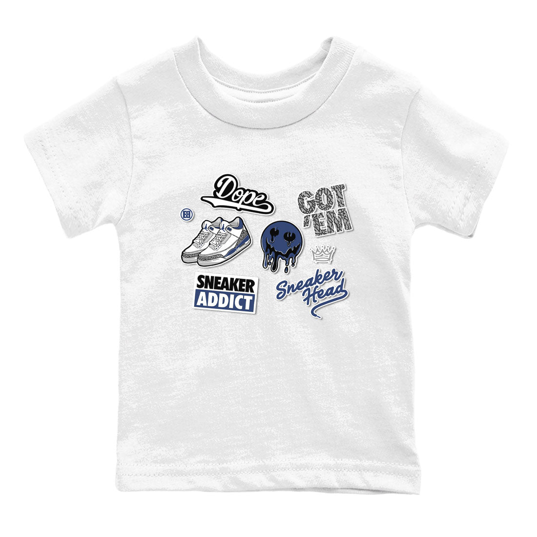 snkmatch Sticker snkmatch Tees Kids - Air Jordan 3 Midnight Navy 2023