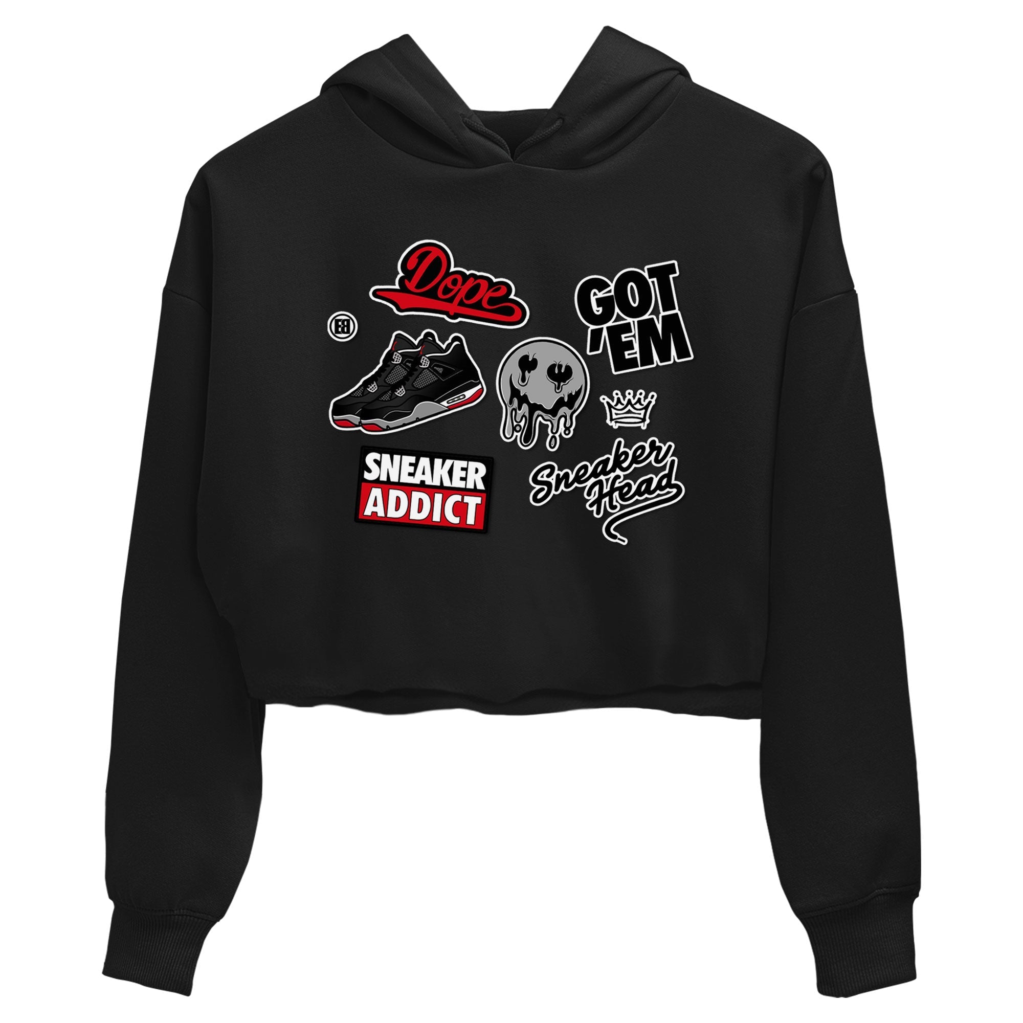 snkmatch Sticker snkmatch Women's Top - Air Jordan 4 Bred Reimagined