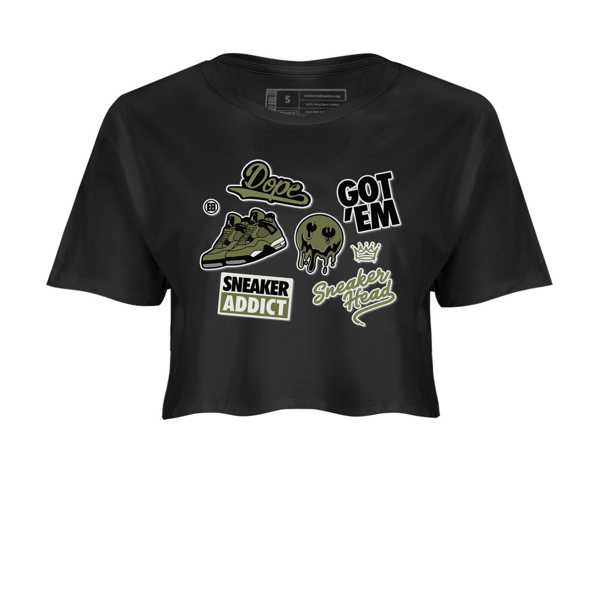 snkmatch Sticker snkmatch Women's Top - Air Jordan 4 Medium Olive