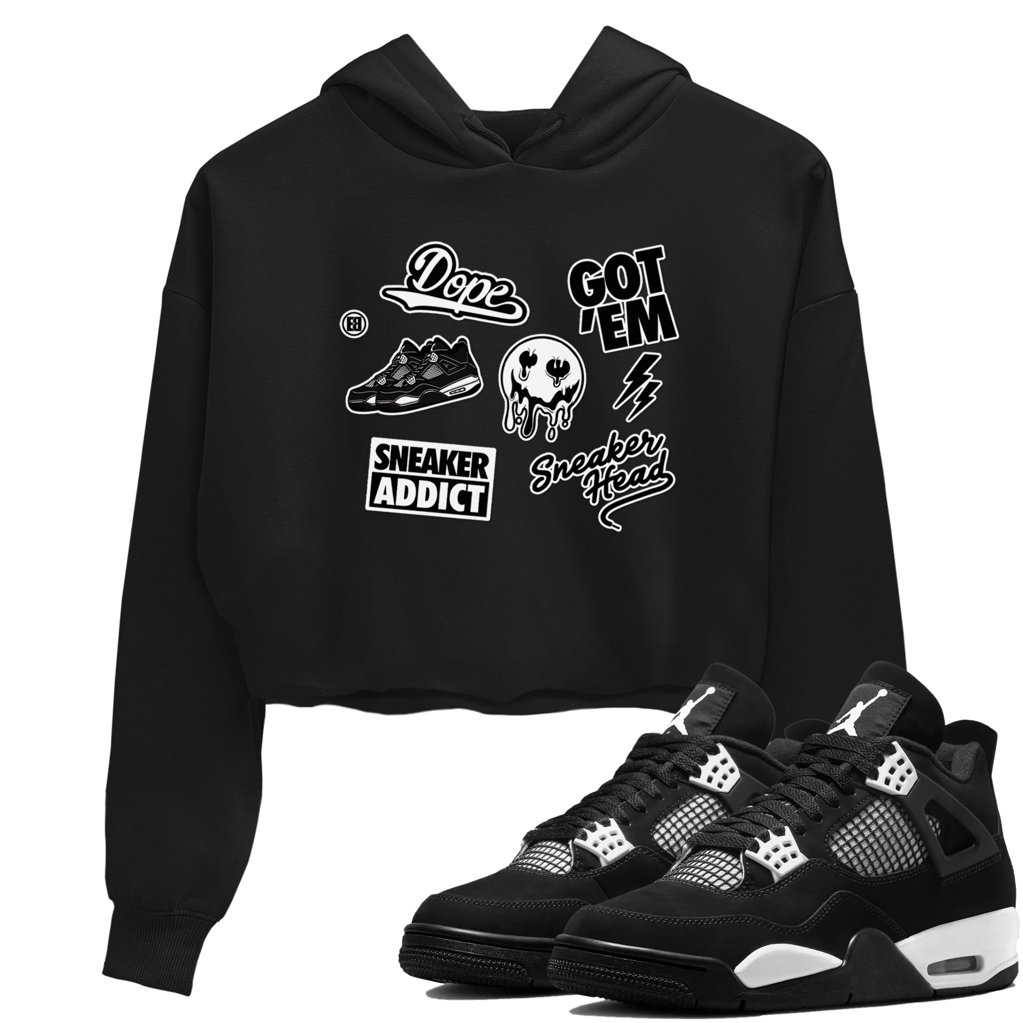 snkmatch Sticker snkmatch Women's Top - Air Jordan 4 White Thunder