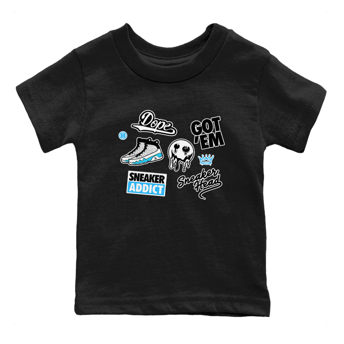 snkmatch Sticker snkmatch Tees Kids - Air Jordan 9 Powder Blue