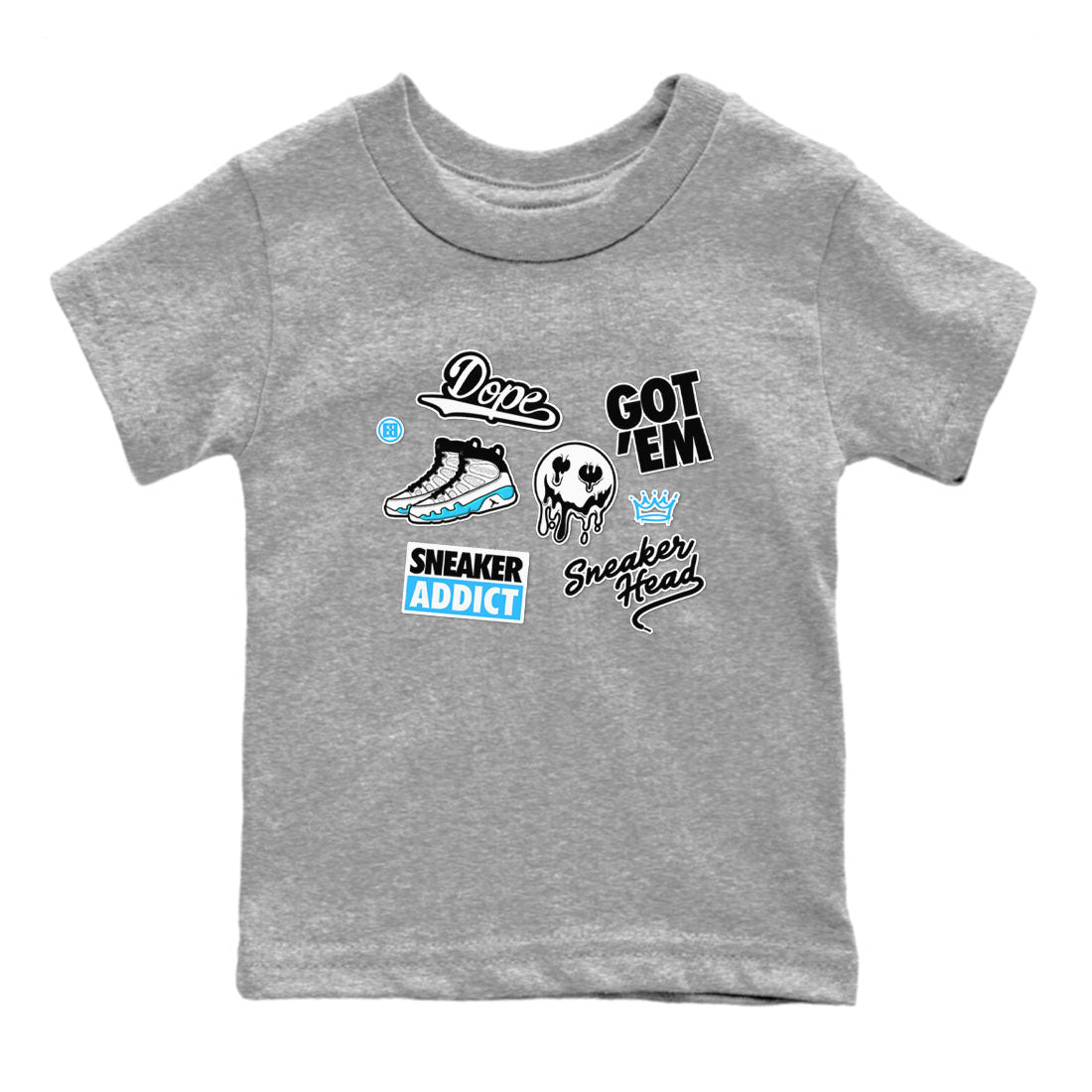 snkmatch Sticker snkmatch Tees Kids - Air Jordan 9 Powder Blue