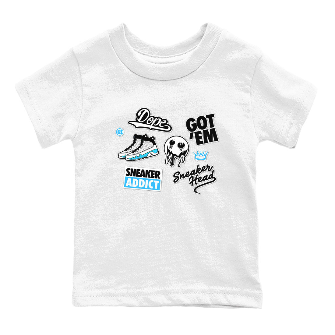 snkmatch Sticker snkmatch Tees Kids - Air Jordan 9 Powder Blue