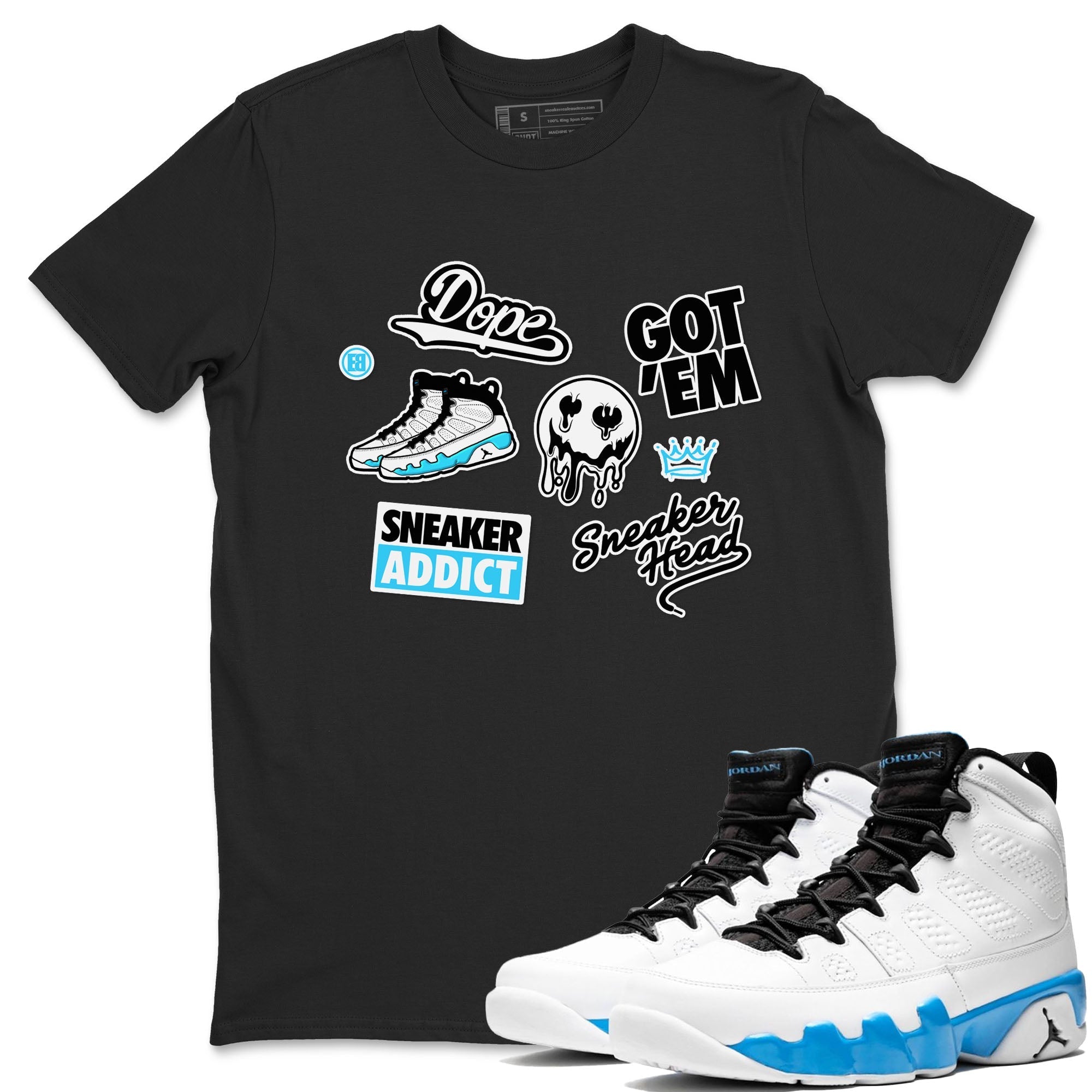 snkmatch Sticker snkmatch Tees - Air Jordan 9 Powder Blue
