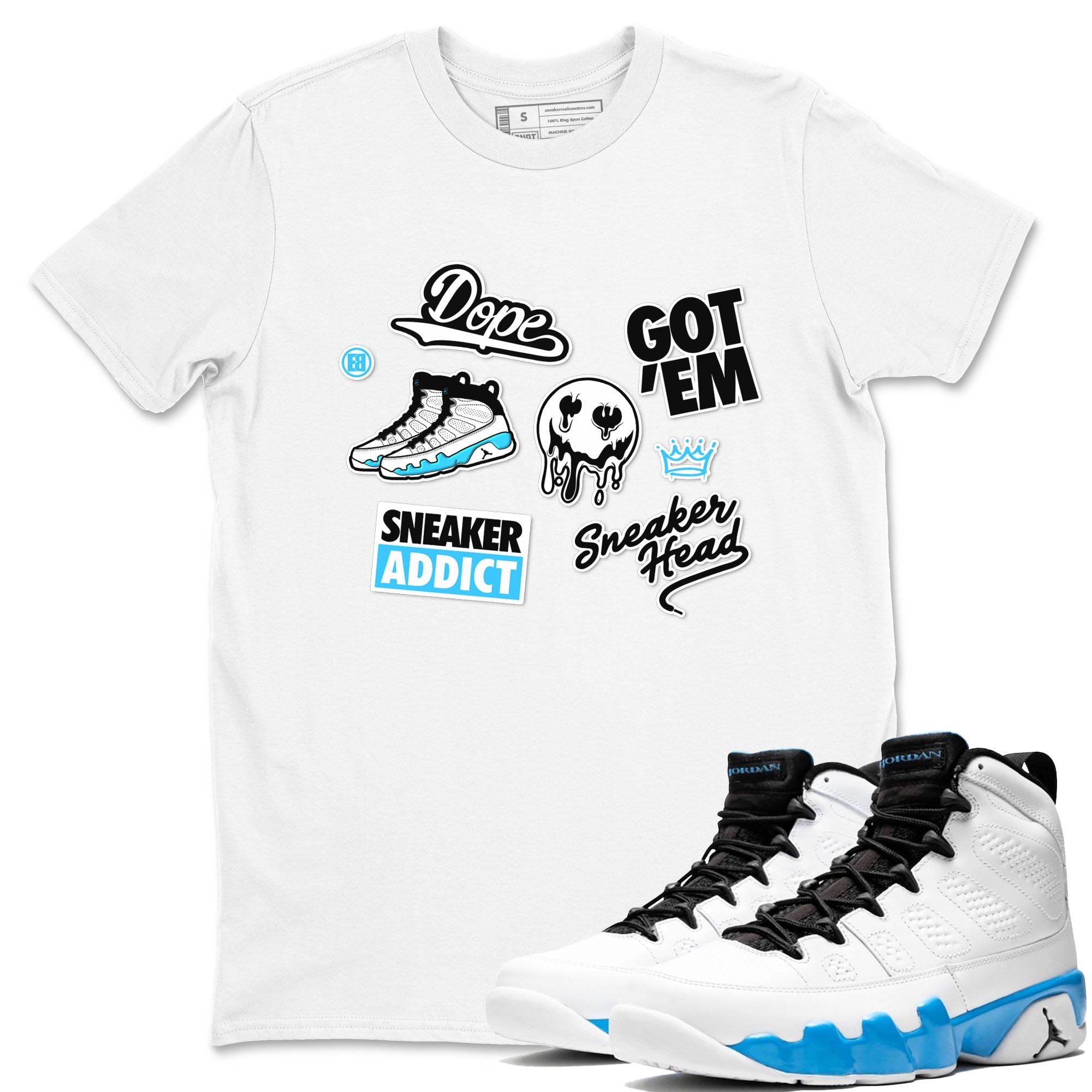 snkmatch Sticker snkmatch Tees - Air Jordan 9 Powder Blue