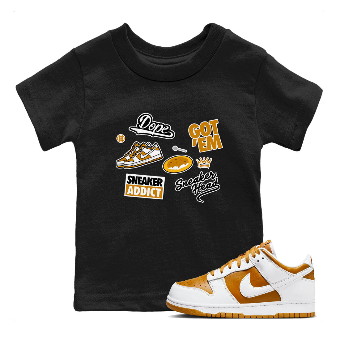 snkmatch Sticker snkmatch Tees Kids - Dunk Dark Curry