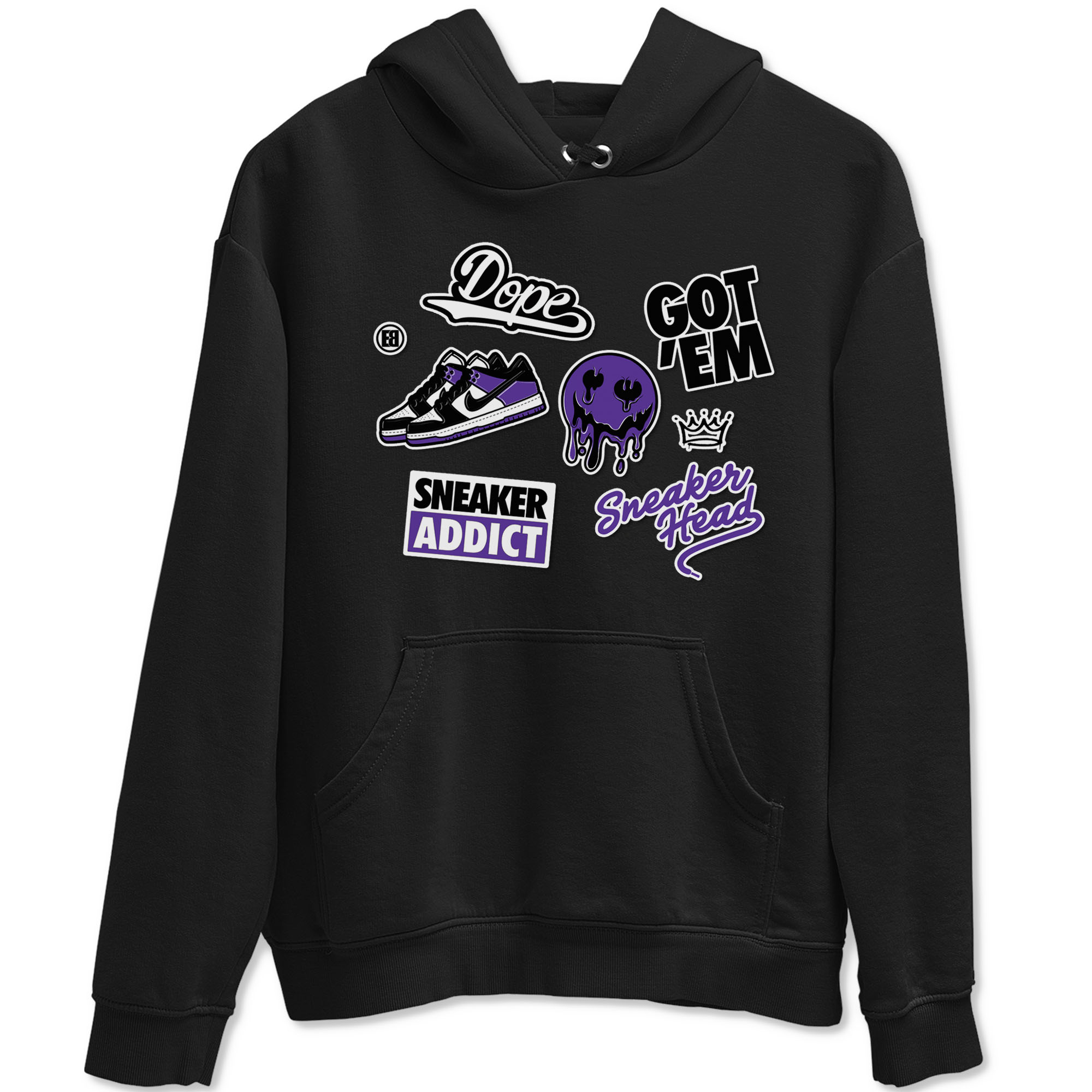 snkmatch Sticker snkmatch Tees - Dunk Low Court Purple