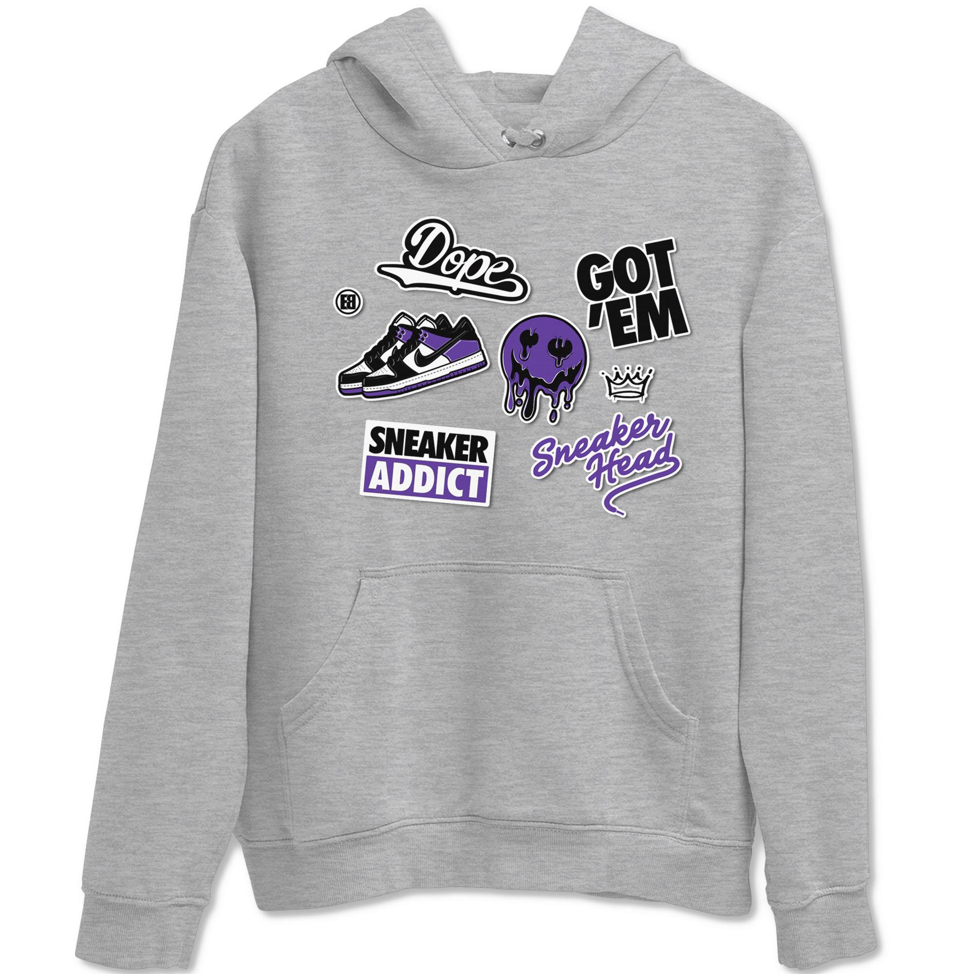snkmatch Sticker snkmatch Tees - Dunk Low Court Purple