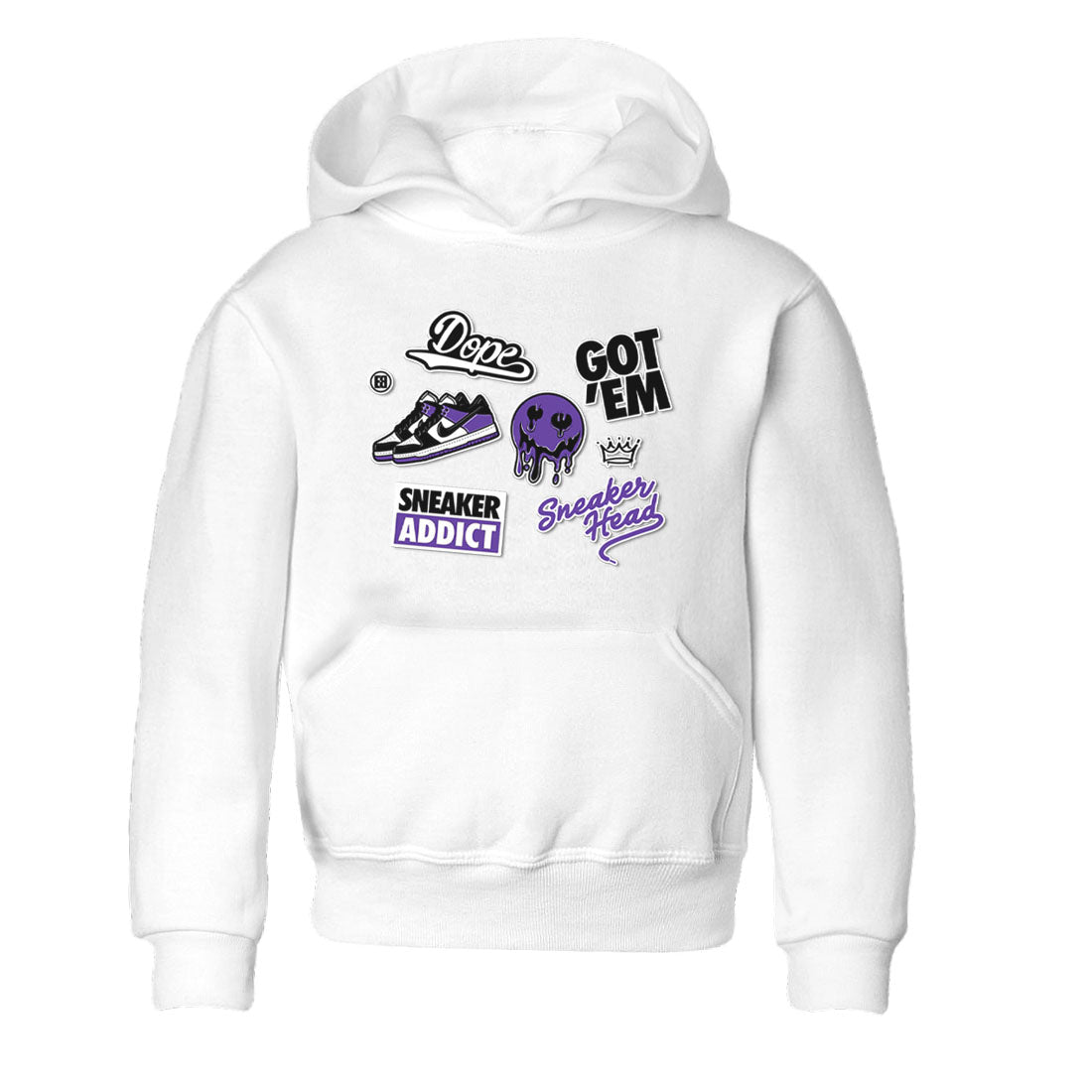 snkmatch Sticker snkmatch Tees Kids - Dunk Low Court Purple