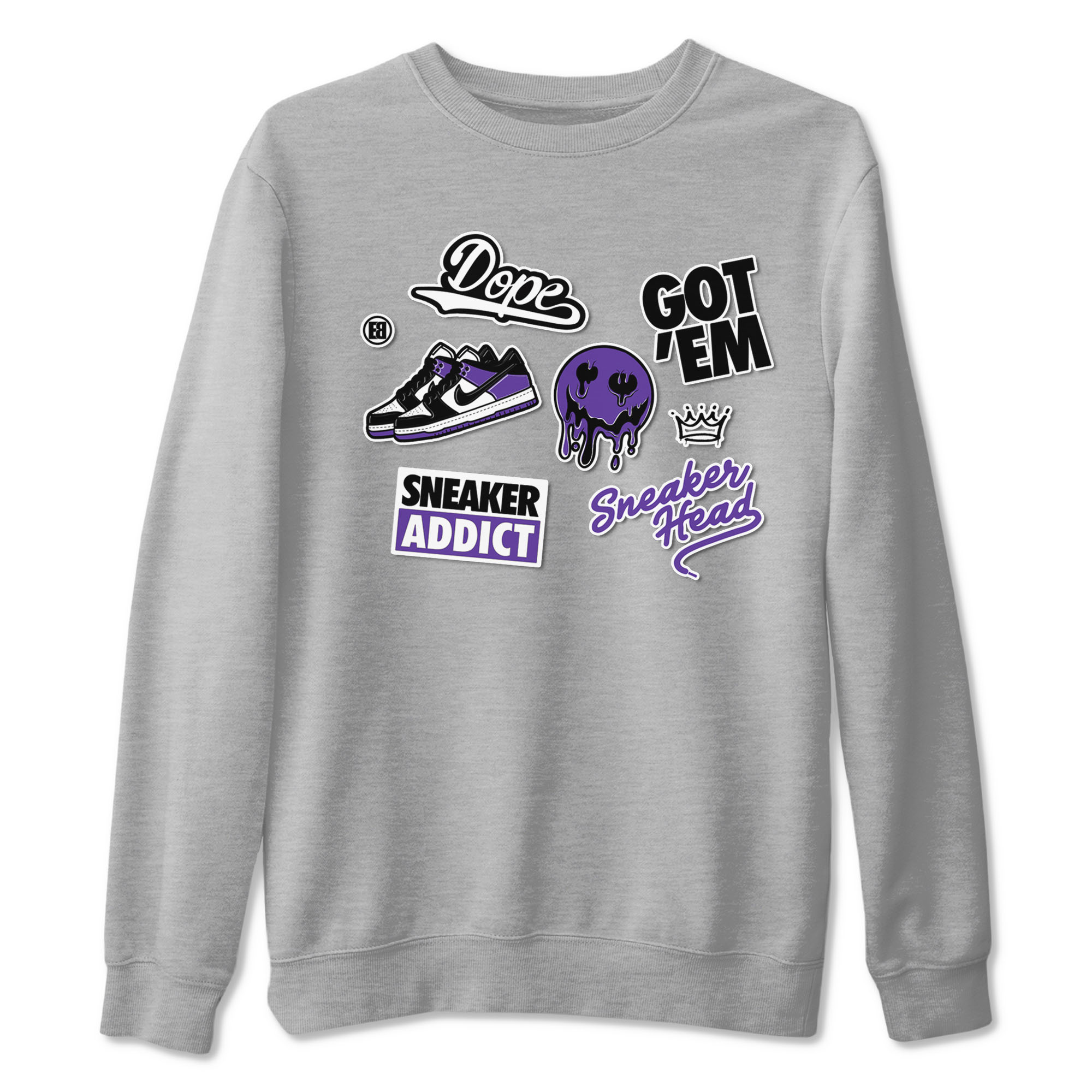 snkmatch Sticker snkmatch Tees - Dunk Low Court Purple