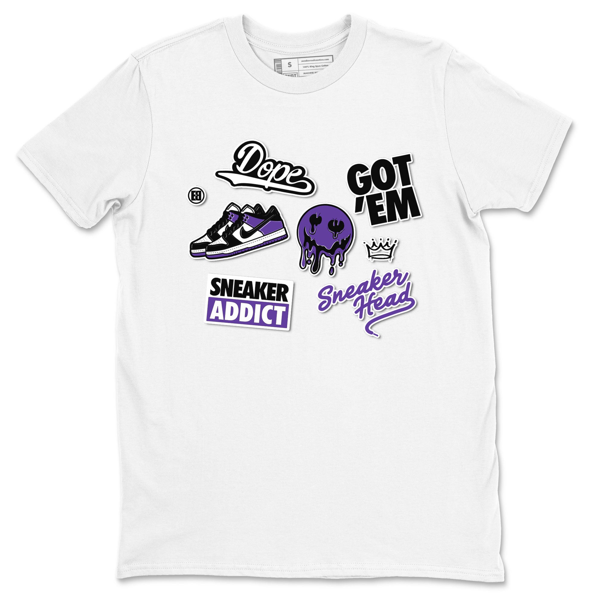 snkmatch Sticker snkmatch Tees - Dunk Low Court Purple