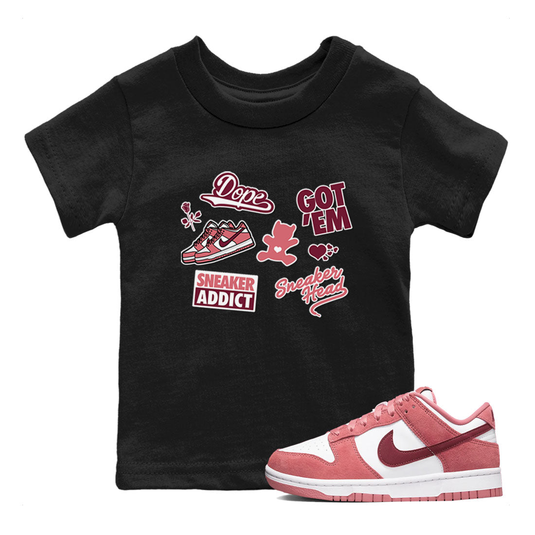 snkmatch Sticker snkmatch Tees Kids - Dunk Valentines Day 2024
