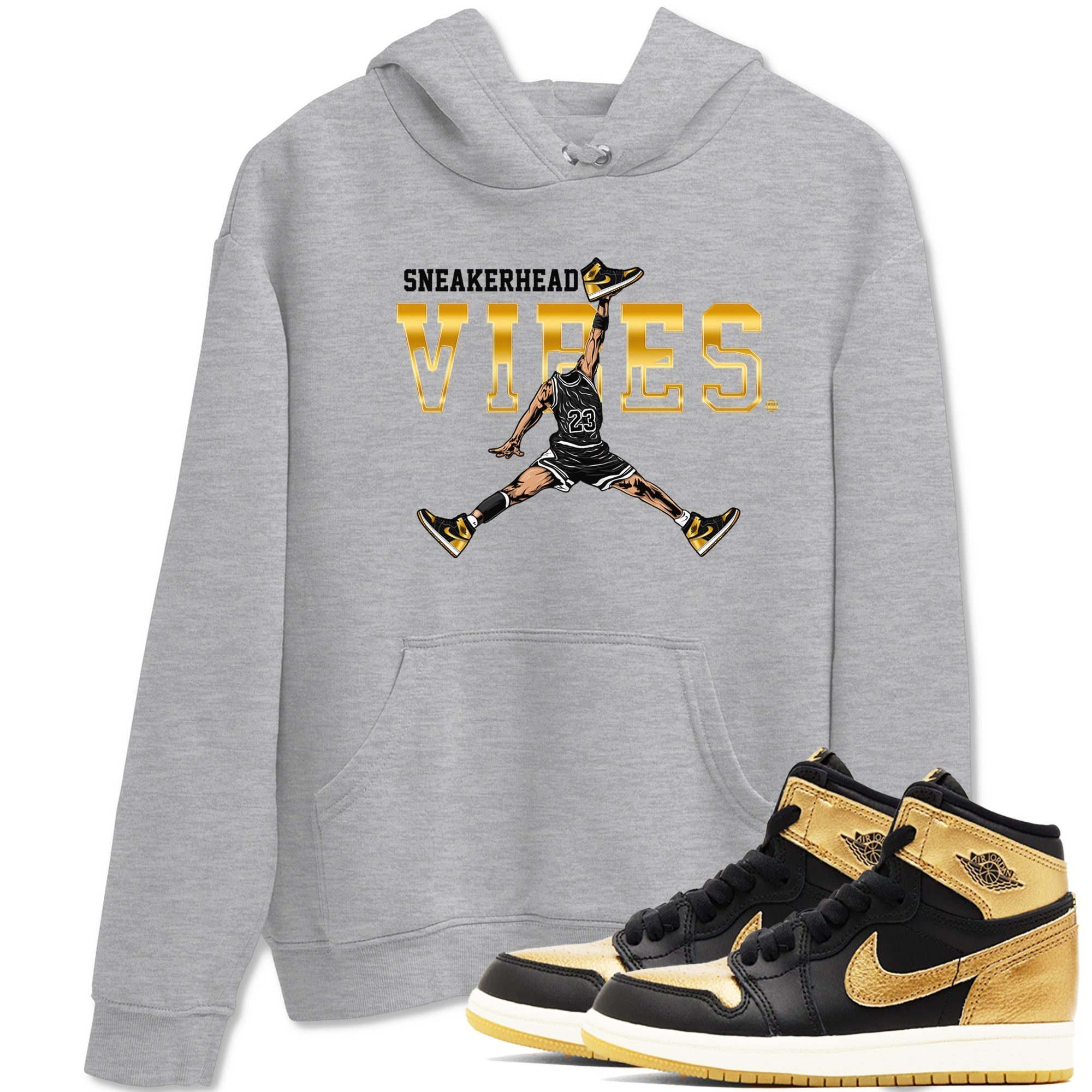 snkmatch Vibes snkmatch Tees - Air Jordan 1 Black Metallic Gold