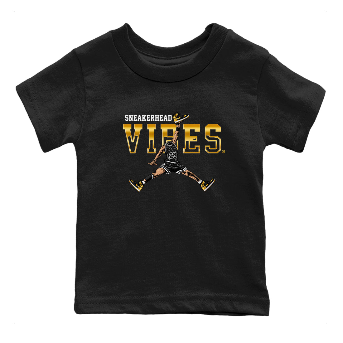 snkmatch Vibes snkmatch Tees Kids - Air Jordan 1 Black Metallic Gold