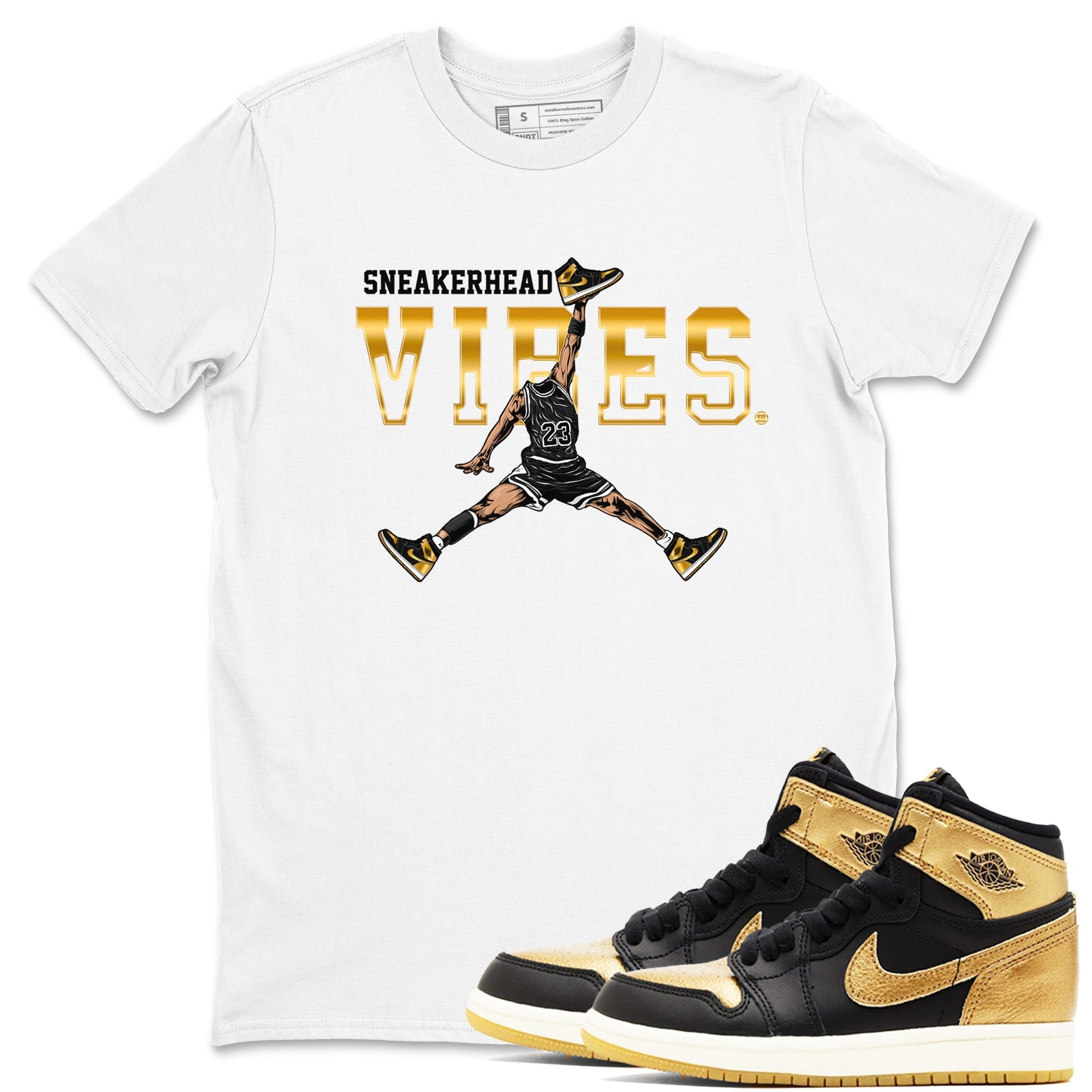 snkmatch Vibes snkmatch Tees - Air Jordan 1 Black Metallic Gold