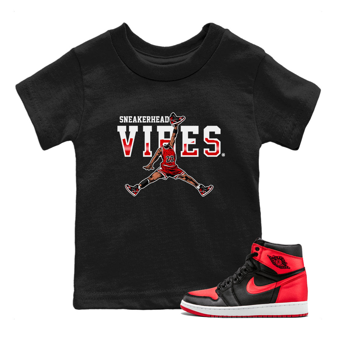 snkmatch Vibes snkmatch Tee Kids - Air Jordan 1 Satin Bred