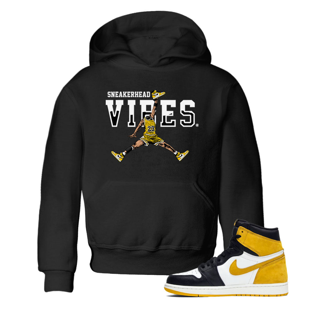 snkmatch Vibes snkmatch Tees Kids - Air Jordan 1 Yellow Ochre