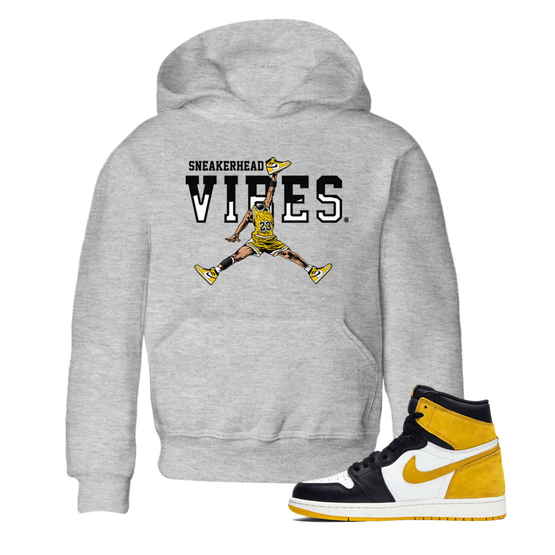 snkmatch Vibes snkmatch Tees Kids - Air Jordan 1 Yellow Ochre