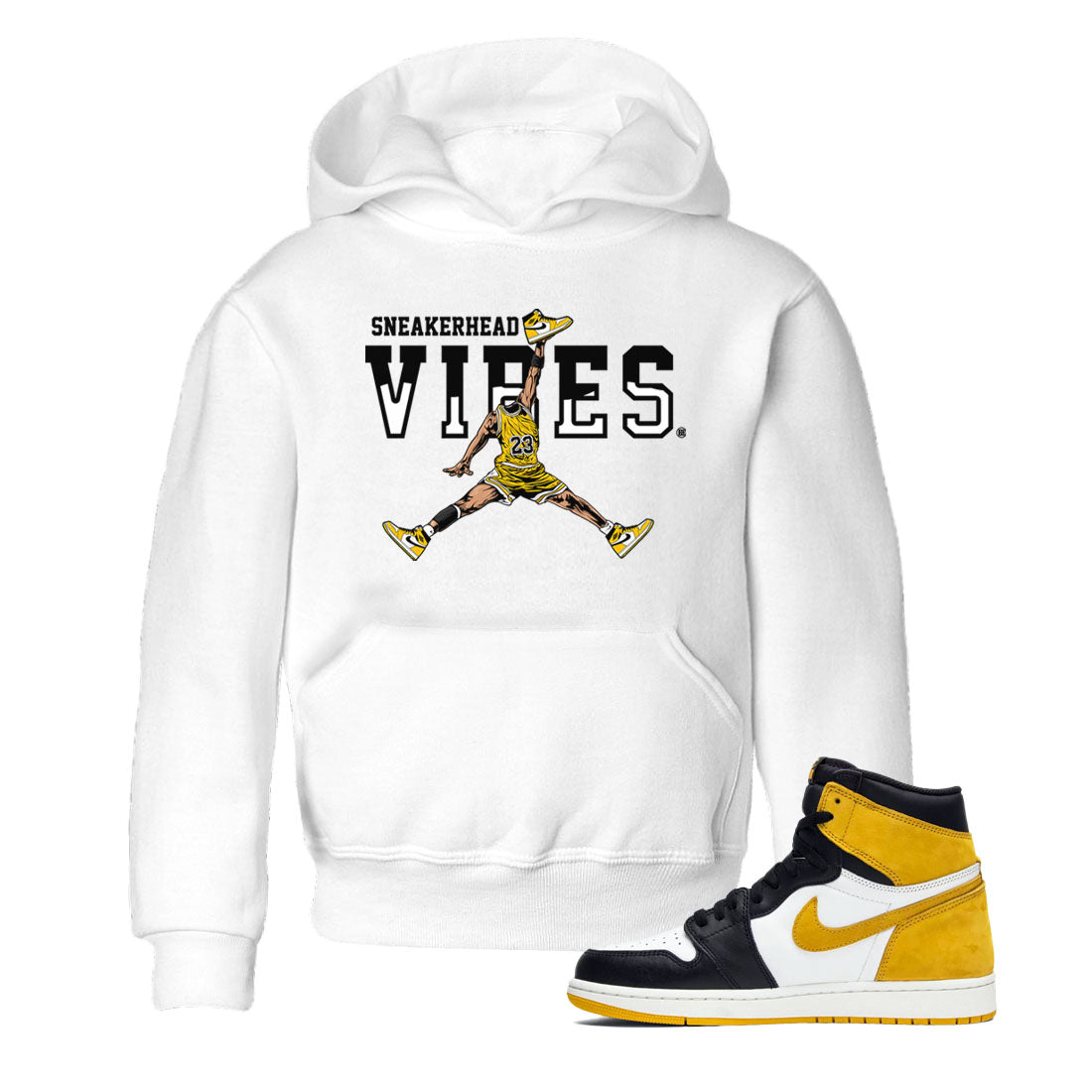 snkmatch Vibes snkmatch Tees Kids - Air Jordan 1 Yellow Ochre