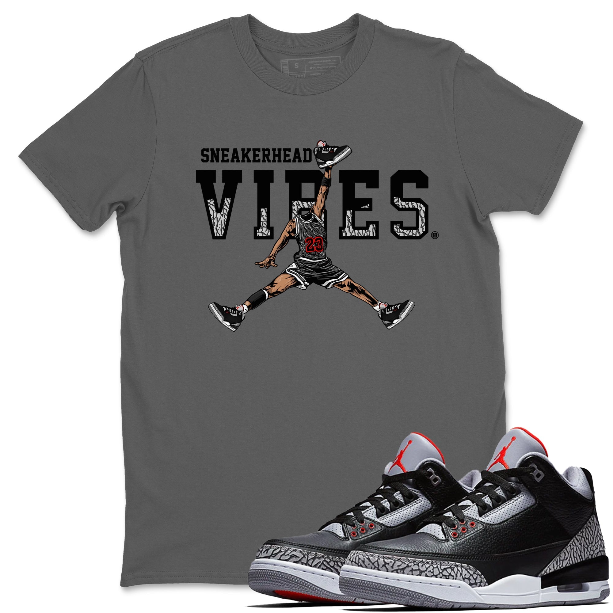 snkmatch Vibes snkmatch Tees - Air Jordan 3 Black Cement