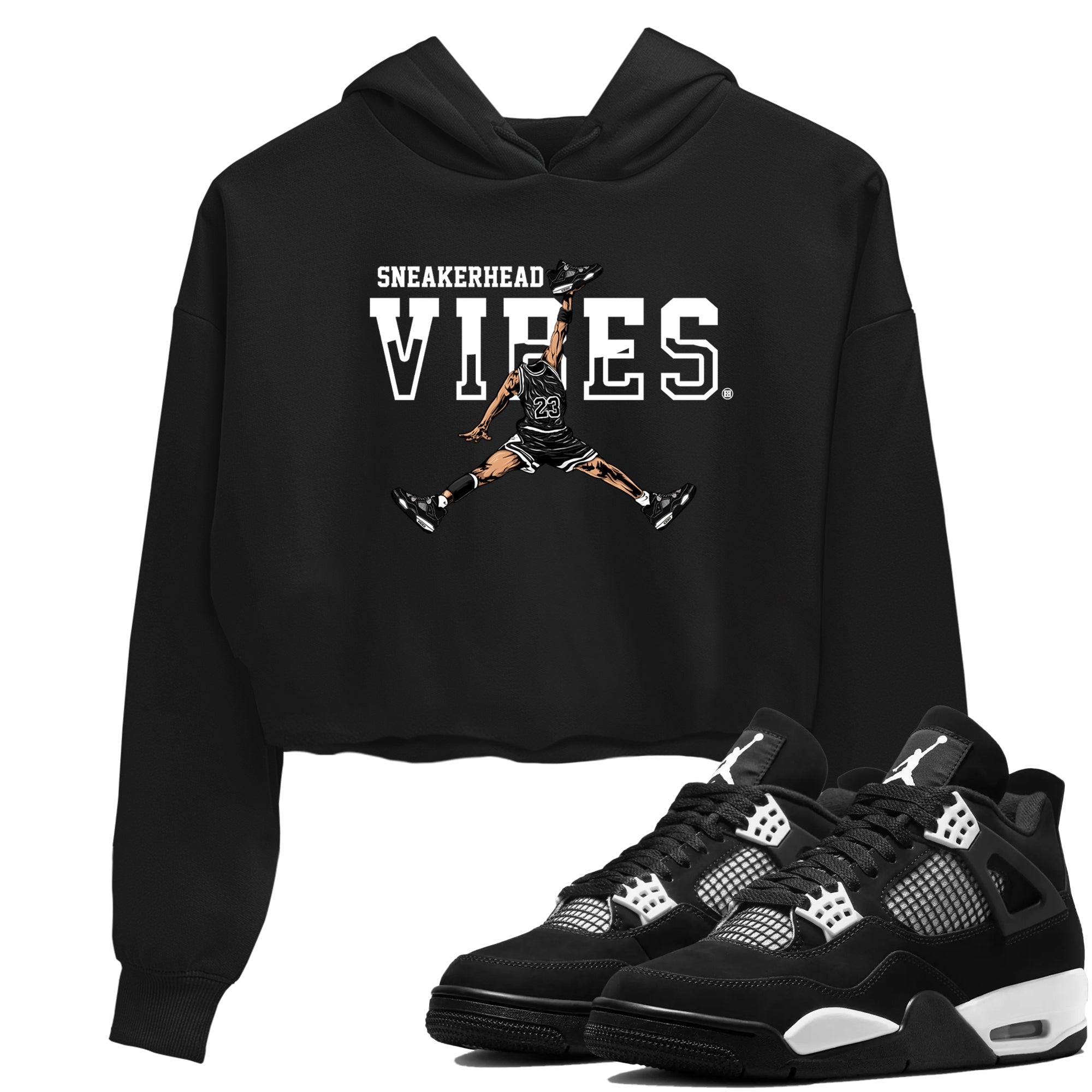 snkmatch Vibes snkmatch Women's Top - Air Jordan 4 White Thunder