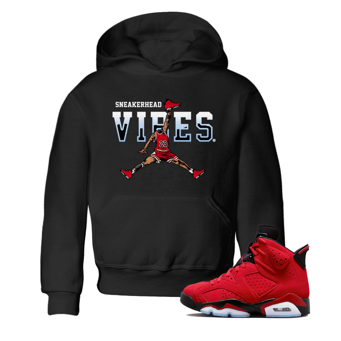 snkmatch Vibes Kids Tops - Air Jordan 6 Toro Bravo